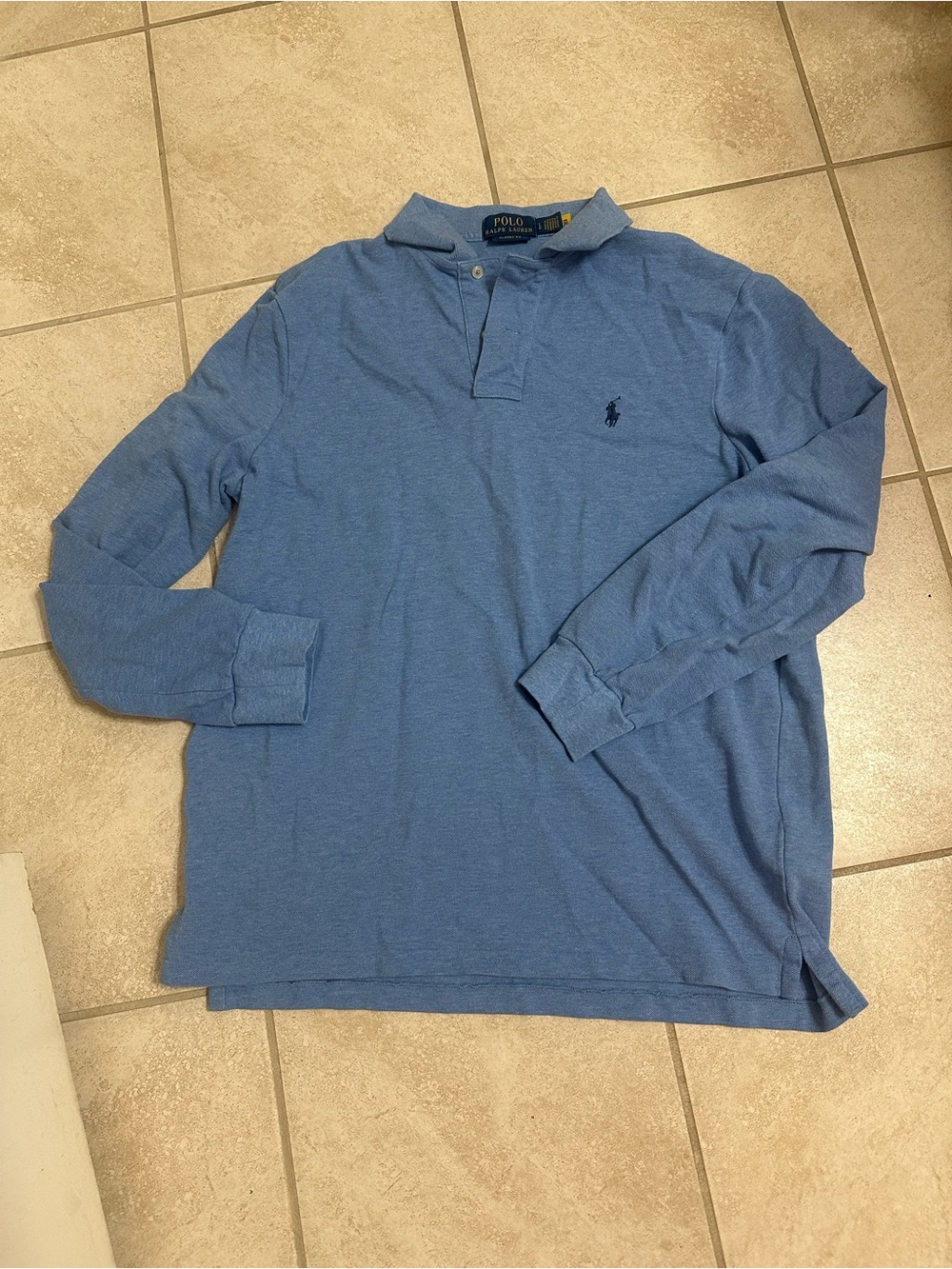 Polo Ralph Lauren Classic Fit Long-Sleeve Polo Shirt Blue